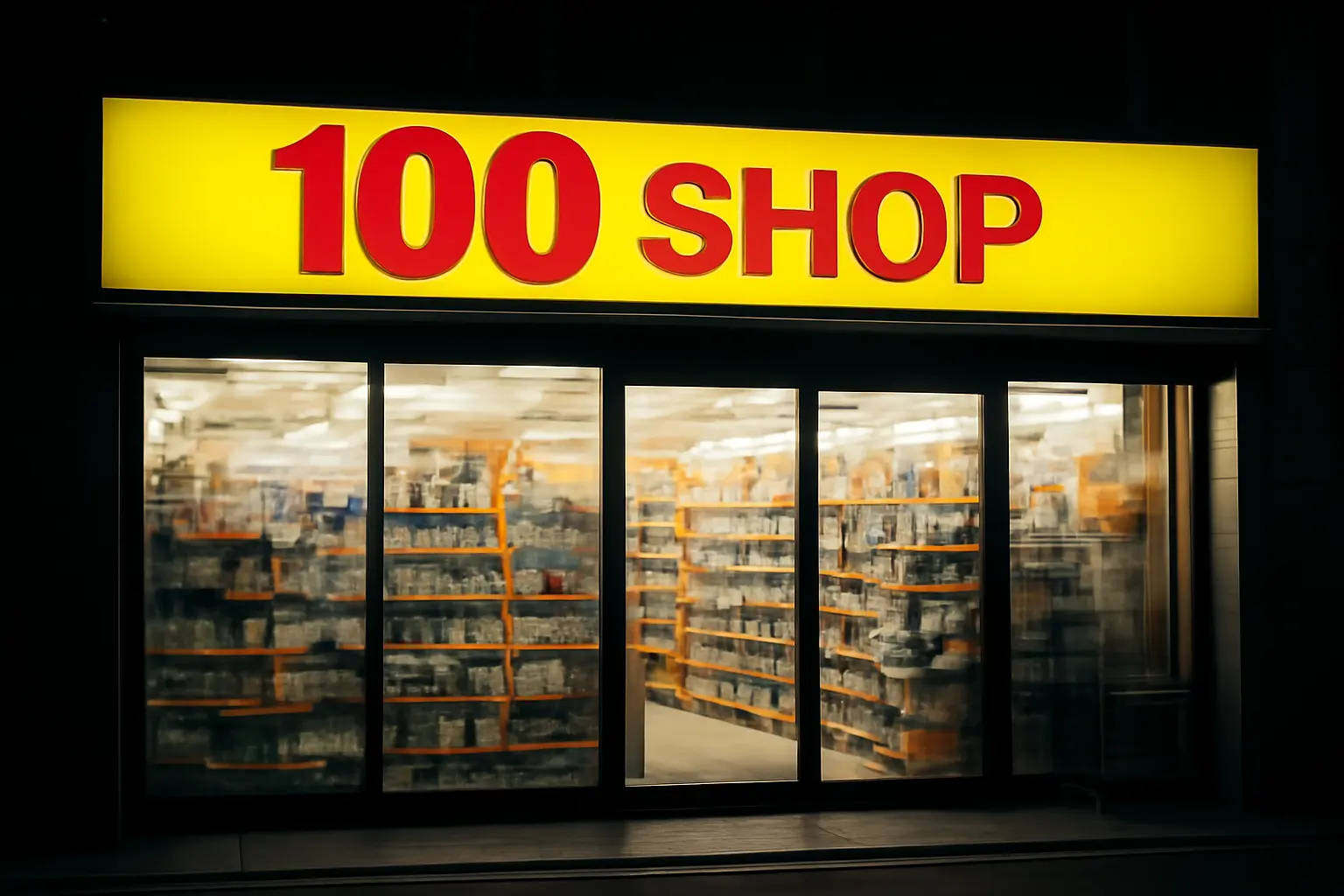 24時間営業の100円ショップ