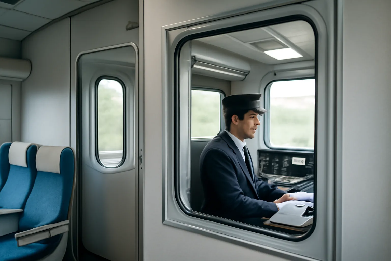 新幹線の車掌室